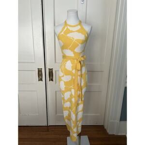 Diane Von Furstenberg x Target Floral Halter Sheath Midi Dress Womens Size XXS